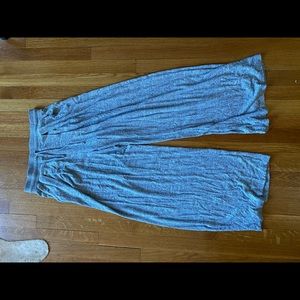 Grey super flare knit pants